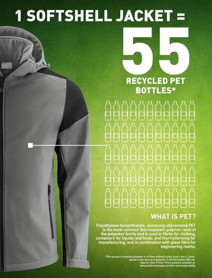 James Harvest Prime Mens Softshell Jacket | Recycled | Sustainable | 6 Colours | S-5XL - Summer Jacket - Logo Free Clothing